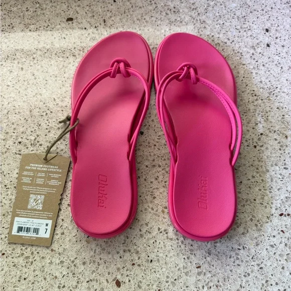 NWT Womens' OluKai 'Aka Strappy Sandal Flip Flop size 7 AKA - Picture 2 of 5